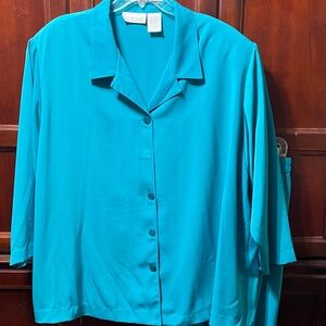 Just My Style size 4X teal blue pants set